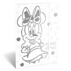 Minnie egr - Prmium Minnie Fashion White gumis mappa, A4, fehr-arany