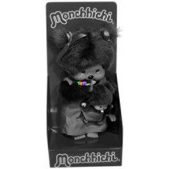 Monchhichi anyuka s kicsinye, rzsaszn ruhban, 20 cm