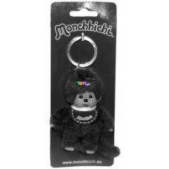 Monchhichi kulcstart - Lny figura, piros elkvel, 10 cm