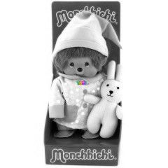 Monchhichi - Lny, pizsamban, nyuszival - 20 cm