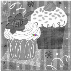 Muffin mints zld szalvta - 16 db