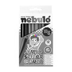 Nebul - Jumbo, hromszg alak sznes ceruza szett, 12 darabos
