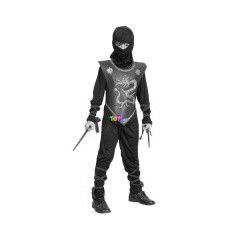 Ninja jelmez, 120-130-as méret, szürke