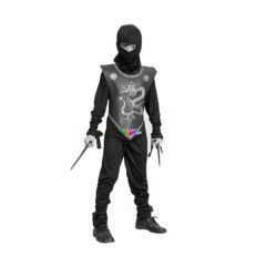 Ninja jelmez - 130-140 cm-es mret, szrke