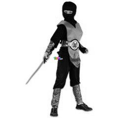Ninja jelmez - Kk-fekete, 110-120 cm