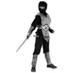 Ninja jelmez - Kk-fekete, 130-140 cm