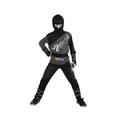 Ninja srkny jelmez, 120-130-as mret, fekete-piros