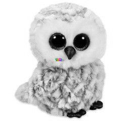 Owlette bagoly plssfigura - 15 cm, fehr-szrke