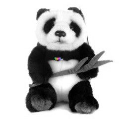 Panda bambuszlevllel, 17 cm