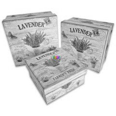 Papr dszdoboz - Levenduls, 3 darabos