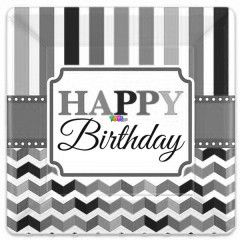 Paprtnyr - Happy Birthday feliratos, 8 darabos, sznes