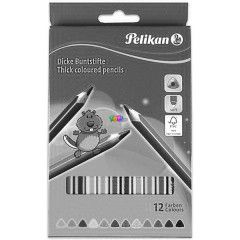Pelikan - Hromszglet sznes ceruza, 12 db