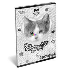 Pet cica mints sztr fzet - A5, 31-32, szrke