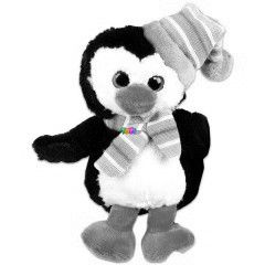 Pingvin plssfigura kk sapkban, 20 cm