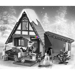 Playmobil 5976 - Télapó a hófödte házikónál