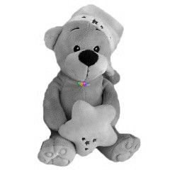Plss maci, srga sapkval s prnval, 19 cm