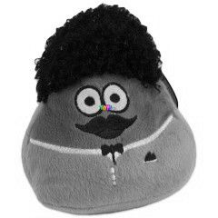 Pou plssfigura - kk ltnys fekete afro hajjal, 12 cm