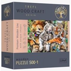 Puzzle fából - A dzsungel vadmacskái, 500+1 db