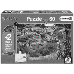 Puzzle - A vizesroknl, 60 db, kt ajndk Schleich figurval