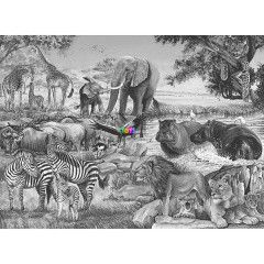 Puzzle - Afrika llatai 300 db