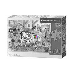Puzzle - llatorvos a farmon, 60 db