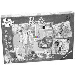 Puzzle - Barbie, 3 x 49 db