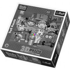 Puzzle - Bob the Builder, 48 db, hologramos