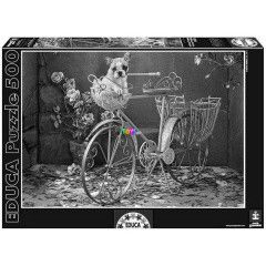 Puzzle - Buldog biciklivel, 500 db