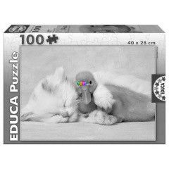 Puzzle - Cica s kacsa bartsg, 100 db