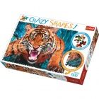 Puzzle - Crazy Shapes - Egy tigrissel szemben, 600 db