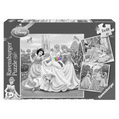 Puzzle - Disney Hercegnk 3x49 db