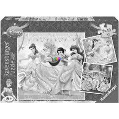 Puzzle - Disney Hercegnk, 3x49 db