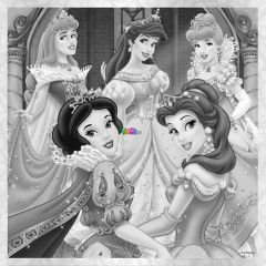 Puzzle - Disney Hercegnk, 4 puzzle
