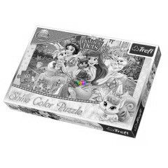 Puzzle - Disney hercegnk, Palota kedvencek, 160 db, csillog