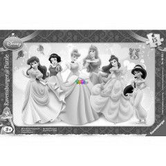 Puzzle - Disney Hercegnk ramapuzzle, 15 db