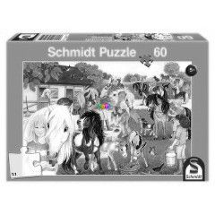 Puzzle - Egy nap a lovas klubban, 60 db