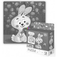 Puzzle s sznez - Nyuszi, 16 db