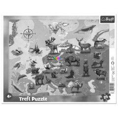 Puzzle - Eurpa trkpe llatokkal, 25 db