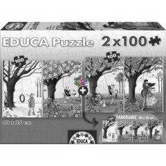 Puzzle - vszakok, 2x100 db