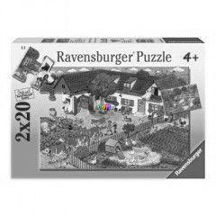 Puzzle - Farm puzzle, 2x20 db