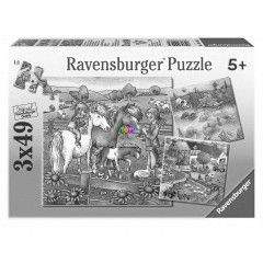 Puzzle - Farmllatok, 3x49 db