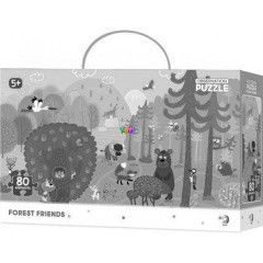 Puzzle - Figyeld meg! Erdei bartok, 80 db