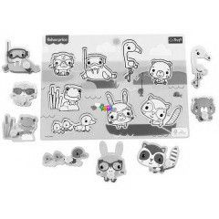 Puzzle - Fisher Price vzi vilg forma prost, 8 db