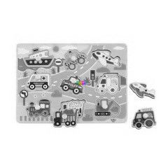 Puzzle - Jrmvek, fa forma puzzle, 9 db