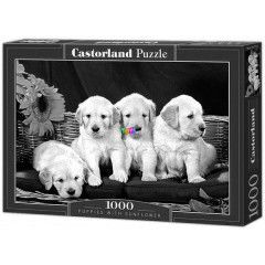 Puzzle - Kutyusok napraforgval, 1000 db