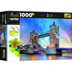 Puzzle - London, Tower Bridge, 1000 db + szortírozó tálca
