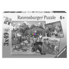 Puzzle - Lovasiskola puzzle, 3x49 darab