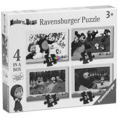 Puzzle - Masha s a Medve, 4 az 1-ben