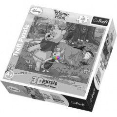 Puzzle - Micimack s bartai, 48 db, hologramos