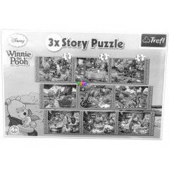 Puzzle - Micimack s bartai - Hrom trtnet, 30-40-60 db